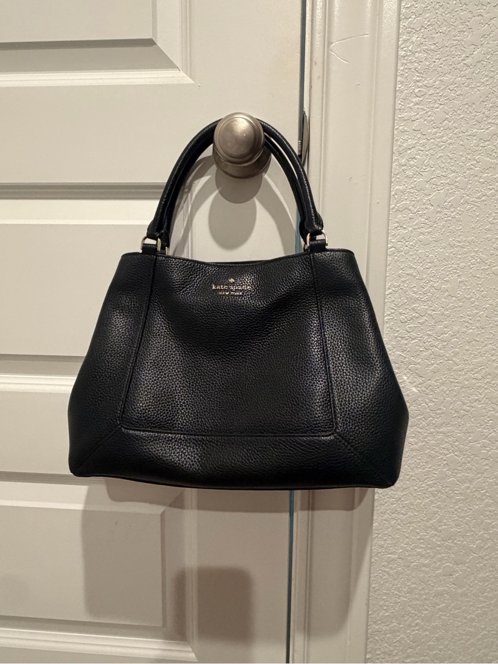 kate spade Black Pebbled Leather Satchel